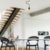 Modern Black Wall Lamp, MDF Body, 60 x 12 x 33 cm, E27 Socket (Max 40W), IP20, Pluggable, Laser-Cut Design, Stylish & Functional Lighting for Any Space