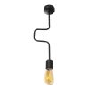 Modern Black Wall Lamp, MDF Body, 60 x 12 x 33 cm, E27 Socket (Max 40W), IP20, Pluggable, Laser-Cut Design, Stylish & Functional Lighting for Any Space