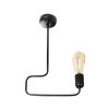 Modern Black Wall Lamp, MDF Body, 60 x 12 x 33 cm, E27 Socket (Max 40W), IP20, Pluggable, Laser-Cut Design, Stylish & Functional Lighting for Any Space
