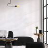 Modern Black Wall Lamp, MDF Body, 60 x 12 x 33 cm, E27 Socket (Max 40W), IP20, Pluggable, Laser-Cut Design, Stylish & Functional Lighting for Any Space