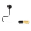 Modern Black Wall Lamp, MDF Body, 60 x 12 x 33 cm, E27 Socket (Max 40W), IP20, Pluggable, Laser-Cut Design, Stylish & Functional Lighting for Any Space