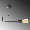 Modern Black Wall Lamp, MDF Body, 60 x 12 x 33 cm, E27 Socket (Max 40W), IP20, Pluggable, Laser-Cut Design, Stylish & Functional Lighting for Any Space