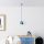 Elegant Light Blue Chandelier, Adjustable Height 20-111 cm, Metal Body, Ø15 cm Shade, E27 Socket (Max 40W), 90 cm Cable, Stylish Lighting for Modern Home Décor, IP20 Rated, Bulb Not Included