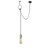 Modern Black Wall Lamp, MDF Body, 60 x 12 x 33 cm, E27 Socket (Max 40W), IP20, Pluggable, Laser-Cut Design, Stylish & Functional Lighting for Any Space