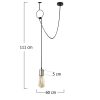 Modern Black Wall Lamp, MDF Body, 60 x 12 x 33 cm, E27 Socket (Max 40W), IP20, Pluggable, Laser-Cut Design, Stylish & Functional Lighting for Any Space