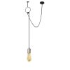 Modern Black Wall Lamp, MDF Body, 60 x 12 x 33 cm, E27 Socket (Max 40W), IP20, Pluggable, Laser-Cut Design, Stylish & Functional Lighting for Any Space