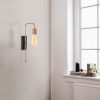 Modern Black Wall Lamp, MDF Body, 60 x 12 x 33 cm, E27 Socket (Max 40W), IP20, Pluggable, Laser-Cut Design, Stylish & Functional Lighting for Any Space