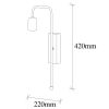 Modern Black Wall Lamp, MDF Body, 60 x 12 x 33 cm, E27 Socket (Max 40W), IP20, Pluggable, Laser-Cut Design, Stylish & Functional Lighting for Any Space