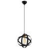 Modern Black Wall Lamp, MDF Body, 60 x 12 x 33 cm, E27 Socket (Max 40W), IP20, Pluggable, Laser-Cut Design, Stylish & Functional Lighting for Any Space