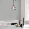 Modern Black Wall Lamp, MDF Body, 60 x 12 x 33 cm, E27 Socket (Max 40W), IP20, Pluggable, Laser-Cut Design, Stylish & Functional Lighting for Any Space