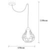 Modern Black Wall Lamp, MDF Body, 60 x 12 x 33 cm, E27 Socket (Max 40W), IP20, Pluggable, Laser-Cut Design, Stylish & Functional Lighting for Any Space