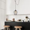 Modern Black Wall Lamp, MDF Body, 60 x 12 x 33 cm, E27 Socket (Max 40W), IP20, Pluggable, Laser-Cut Design, Stylish & Functional Lighting for Any Space