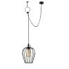 Modern Black Wall Lamp, MDF Body, 60 x 12 x 33 cm, E27 Socket (Max 40W), IP20, Pluggable, Laser-Cut Design, Stylish & Functional Lighting for Any Space