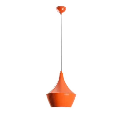 Stylish orange chandelier, adjustable height 37-130 cm, metal body Ø23 h:30 cm, base Ø10 h:7 cm, 1 x E27 Max 40 W socket, perfect for modern living spaces, elegant design, bulb not included