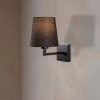 Modern Black Wall Lamp, MDF Body, 60 x 12 x 33 cm, E27 Socket (Max 40W), IP20, Pluggable, Laser-Cut Design, Stylish & Functional Lighting for Any Space