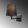 Modern Black Wall Lamp, MDF Body, 60 x 12 x 33 cm, E27 Socket (Max 40W), IP20, Pluggable, Laser-Cut Design, Stylish & Functional Lighting for Any Space