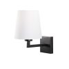Modern Black Wall Lamp, MDF Body, 60 x 12 x 33 cm, E27 Socket (Max 40W), IP20, Pluggable, Laser-Cut Design, Stylish & Functional Lighting for Any Space