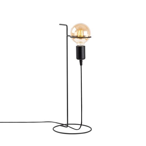 Modern black table lamp, metal housing, 19 cm diameter x 51 cm height | On/Off Switching cable, 200 cm long | E27 socket, max 40W | Stylish industrial and Scandinavian design for home and office
