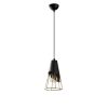Modern Black Wall Lamp, MDF Body, 60 x 12 x 33 cm, E27 Socket (Max 40W), IP20, Pluggable, Laser-Cut Design, Stylish & Functional Lighting for Any Space