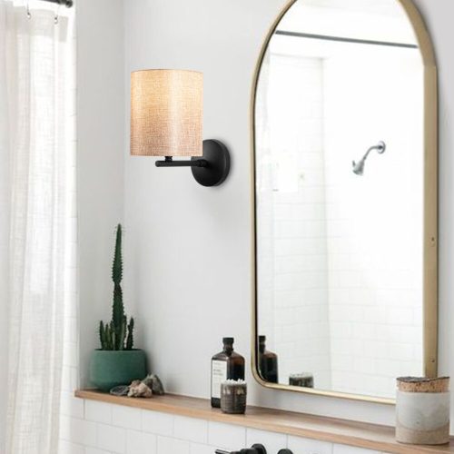 Modern Black Wall Lamp, MDF Body, 60 x 12 x 33 cm, E27 Socket (Max 40W), IP20, Pluggable, Laser-Cut Design, Stylish & Functional Lighting for Any Space