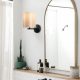 Modern Black Wall Lamp, MDF Body, 60 x 12 x 33 cm, E27 Socket (Max 40W), IP20, Pluggable, Laser-Cut Design, Stylish & Functional Lighting for Any Space