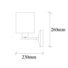 Modern Black Wall Lamp, MDF Body, 60 x 12 x 33 cm, E27 Socket (Max 40W), IP20, Pluggable, Laser-Cut Design, Stylish & Functional Lighting for Any Space