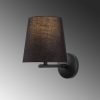 Modern Black Wall Lamp, MDF Body, 60 x 12 x 33 cm, E27 Socket (Max 40W), IP20, Pluggable, Laser-Cut Design, Stylish & Functional Lighting for Any Space