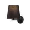 Modern Black Wall Lamp, MDF Body, 60 x 12 x 33 cm, E27 Socket (Max 40W), IP20, Pluggable, Laser-Cut Design, Stylish & Functional Lighting for Any Space