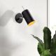 Modern Black Wall Lamp, MDF Body, 60 x 12 x 33 cm, E27 Socket (Max 40W), IP20, Pluggable, Laser-Cut Design, Stylish & Functional Lighting for Any Space