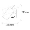 Modern Black Wall Lamp, MDF Body, 60 x 12 x 33 cm, E27 Socket (Max 40W), IP20, Pluggable, Laser-Cut Design, Stylish & Functional Lighting for Any Space