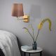 Modern Black Wall Lamp, MDF Body, 60 x 12 x 33 cm, E27 Socket (Max 40W), IP20, Pluggable, Laser-Cut Design, Stylish & Functional Lighting for Any Space