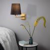 Modern Black Wall Lamp, MDF Body, 60 x 12 x 33 cm, E27 Socket (Max 40W), IP20, Pluggable, Laser-Cut Design, Stylish & Functional Lighting for Any Space