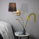 Modern Black Wall Lamp, MDF Body, 60 x 12 x 33 cm, E27 Socket (Max 40W), IP20, Pluggable, Laser-Cut Design, Stylish & Functional Lighting for Any Space