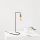 Modern Industrial Table Lamp, Black & Nickel, 17 x 28 cm, Height: 55 cm | Metal Body, Fabric Cap, On/Off Switch on Cable, 200 cm Length, E27 Socket Max 40W | Stylish Lighting for Home & Office
