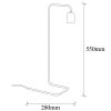 Modern Industrial Table Lamp, Black & Nickel, 17 x 28 cm, Height: 55 cm | Metal Body, Fabric Cap, On/Off Switch on Cable, 200 cm Length, E27 Socket Max 40W | Stylish Lighting for Home & Office