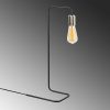 Modern Industrial Table Lamp, Black & Nickel, 17 x 28 cm, Height: 55 cm | Metal Body, Fabric Cap, On/Off Switch on Cable, 200 cm Length, E27 Socket Max 40W | Stylish Lighting for Home & Office