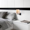 Modern Black Wall Lamp, MDF Body, 60 x 12 x 33 cm, E27 Socket (Max 40W), IP20, Pluggable, Laser-Cut Design, Stylish & Functional Lighting for Any Space