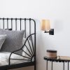 Modern Black Wall Lamp, MDF Body, 60 x 12 x 33 cm, E27 Socket (Max 40W), IP20, Pluggable, Laser-Cut Design, Stylish & Functional Lighting for Any Space