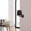 Modern Black Wall Lamp, MDF Body, 60 x 12 x 33 cm, E27 Socket (Max 40W), IP20, Pluggable, Laser-Cut Design, Stylish & Functional Lighting for Any Space