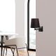 Modern Black Wall Lamp, MDF Body, 60 x 12 x 33 cm, E27 Socket (Max 40W), IP20, Pluggable, Laser-Cut Design, Stylish & Functional Lighting for Any Space