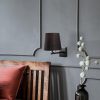 Modern Black Wall Lamp, MDF Body, 60 x 12 x 33 cm, E27 Socket (Max 40W), IP20, Pluggable, Laser-Cut Design, Stylish & Functional Lighting for Any Space