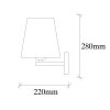 Modern Black Wall Lamp, MDF Body, 60 x 12 x 33 cm, E27 Socket (Max 40W), IP20, Pluggable, Laser-Cut Design, Stylish & Functional Lighting for Any Space