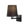Modern Black Wall Lamp, MDF Body, 60 x 12 x 33 cm, E27 Socket (Max 40W), IP20, Pluggable, Laser-Cut Design, Stylish & Functional Lighting for Any Space