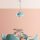 Turquoise Metal Chandelier, Ø30 x 25 cm | Total Height: 70 cm, Non-Adjustable | 1 x E27 Max 40W Socket, 220-240V | Stylish Lighting for Modern Homes, Elegant Design, Perfect for Living & Dining Spaces