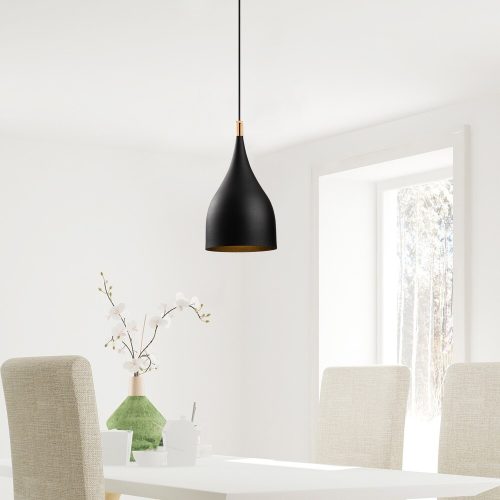 Modern Black Wall Lamp, MDF Body, 60 x 12 x 33 cm, E27 Socket (Max 40W), IP20, Pluggable, Laser-Cut Design, Stylish & Functional Lighting for Any Space