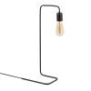 Modern Black Table Lamp, Metal Body, 17 x 28 cm, Height 55 cm | On/Off Switch on Cable, 200 cm Length | E27 Socket, Max 40W | Stylish Industrial Design for Home & Office Lighting