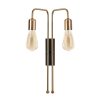Modern Black Wall Lamp, MDF Body, 60 x 12 x 33 cm, E27 Socket (Max 40W), IP20, Pluggable, Laser-Cut Design, Stylish & Functional Lighting for Any Space