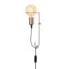 Modern Black Wall Lamp, MDF Body, 60 x 12 x 33 cm, E27 Socket (Max 40W), IP20, Pluggable, Laser-Cut Design, Stylish & Functional Lighting for Any Space
