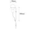 Modern Black Wall Lamp, MDF Body, 60 x 12 x 33 cm, E27 Socket (Max 40W), IP20, Pluggable, Laser-Cut Design, Stylish & Functional Lighting for Any Space