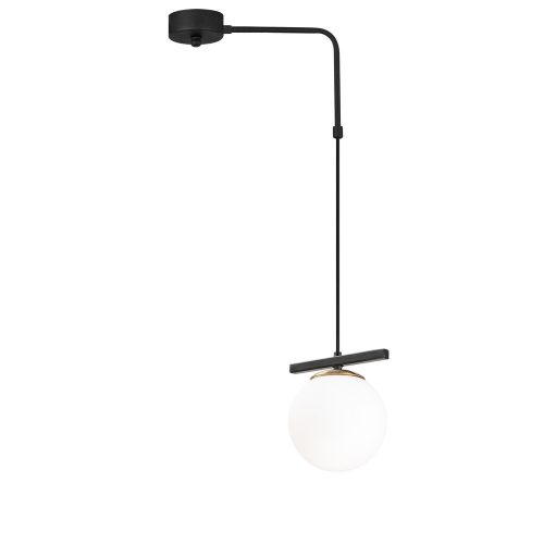 Modern industrial chandelier, adjustable height, black and white metal body, 37 x 15 cm | E27 socket, max 40W, IP20 | Perfect for Scandinavian and modern decor, set up instructions included